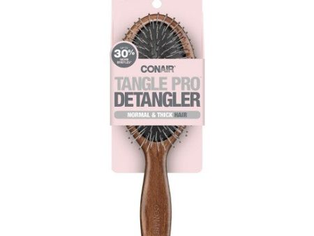 CONAIR - Tangle Pro Detangler Wood Cushion Hair Brush - 1 Brush Sale