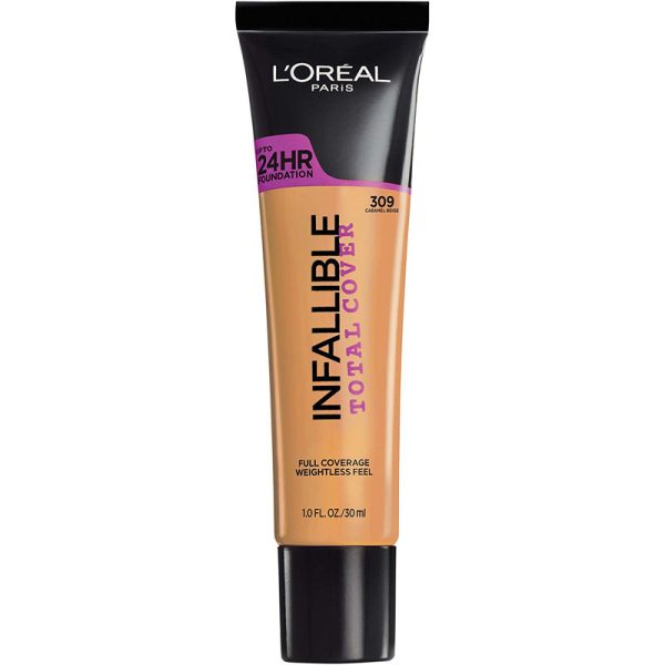 L OREAL - Infallible Total Cover Foundation, Caramel Beige - 1 fl. oz. (30 ml) Online Sale