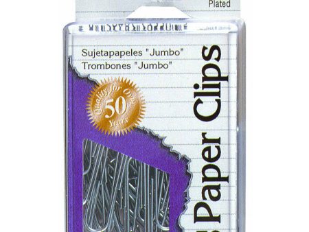 CHARLES LEONARD - Jumbo Nickel Plated Paper Clips - 50 Clips Online