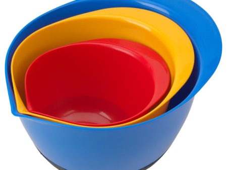 GOOD COOK - Plastic Mixing Bowl Set - 3 Pieces Hot on Sale