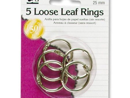 CHARLES LEONARD - Loose-leaf Rings 1  Diameter - 5 Pack Sale