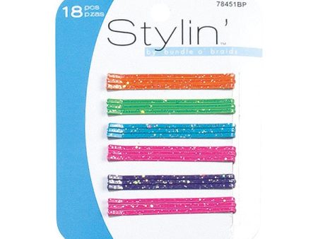 SHALOM - Stylin  Large Glitter Bobby Pins - 18 Pack Hot on Sale