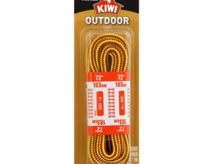 KIWI - Outdoor Round Gold and Brown Boot Laces 72  Long - 1 Pair Supply