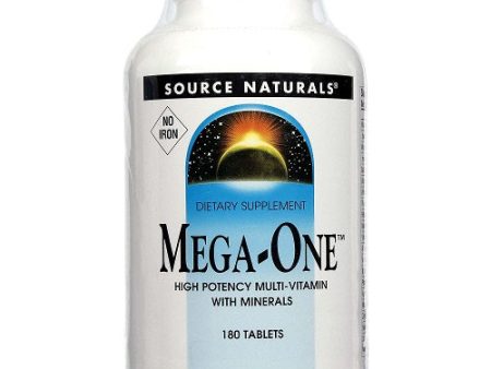 SOURCE NATURALS - Mega-One Multiple  Iron-Free - 180 Tablets Supply