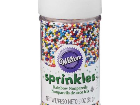 WILTON - Rainbow Nonpareils Food Decorative - 3 oz. (85 g) Discount