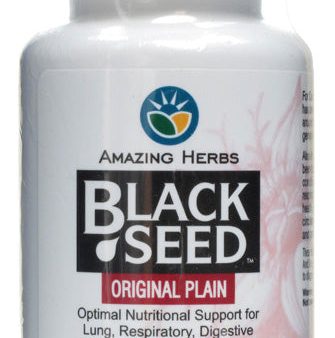 AMAZING HERBS - Black Seed Original Plain - 100 Capsules Fashion