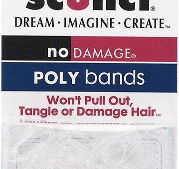 SCUNCI - Clear No Damage Mini Poly Bands - 75 Pack Cheap