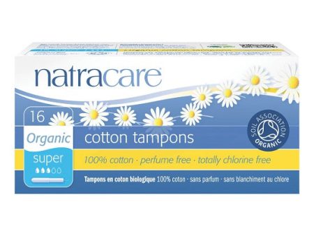 NATRACARE - Organic All Cotton Tampons with Applicator Super - 16 Tampons Online now