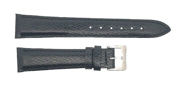 15mm Raymond Weil Women s Black Leather Watch Band Silver Buckle For Discount