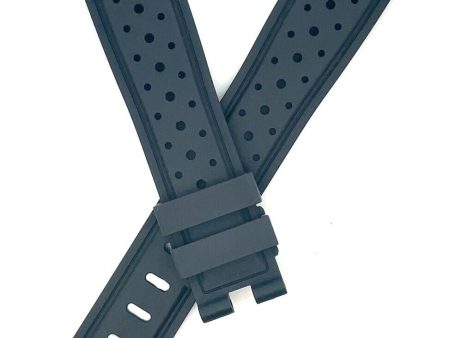 Montblanc Men s 20mm x 18mm Black Rubber Watch Band Strap XS For Discount