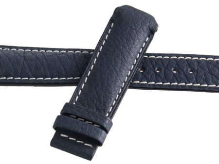 Tissot 20mm x 18mm Navy Blue Leather Band Strap For Sale