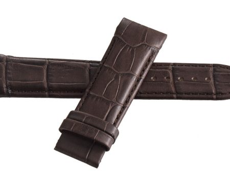 Tissot 22mm x 20mm Brown Alligator Leather Band Strap T610028596 Fashion