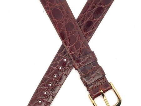 Raymond Weil 16mm X 14mm Burgundy Alligator Watch Band Strap For Cheap