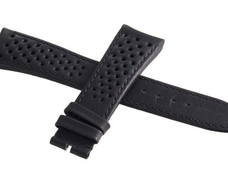 Raymond Weil Men 22mm x 18mm Black Leather Watch Band TO9618 2.16 For Cheap