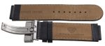 Aqua Master Mens 26mm x 26mm Dark Grey Patent Leather Watch Band Strap For Discount