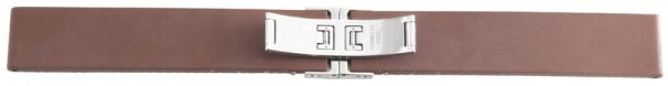 Chase-Durer Mens 18mm Brown Rubber Watch Band Strap With Steel Deployment Buckle Online Hot Sale