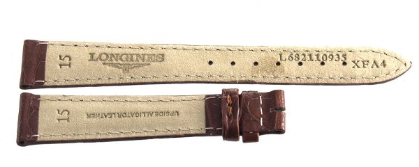 Genuine Longines 15mm x 12mm Brown Watch Band Strap L682110935 XFA4 on Sale