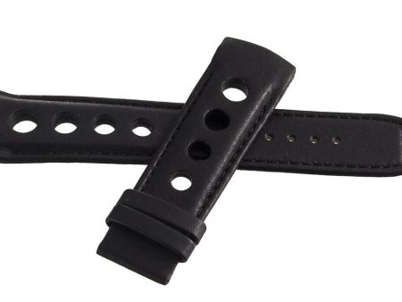 Tissot 22mm x 20mm Black Leather Watch Band Strap T610029672 Online Hot Sale