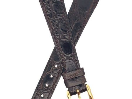 Raymond Weil 15mm Dark Brown Leather Watch Band  Gold Tone Buckle Cheap