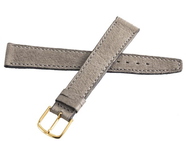 Marvin 17mm Grey Leather Gold Buckle Watch Band Strap Sale