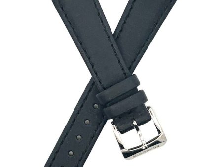 Raymond Weil Geneve Shine 15mm Black Satin Watch Band Strap For Sale