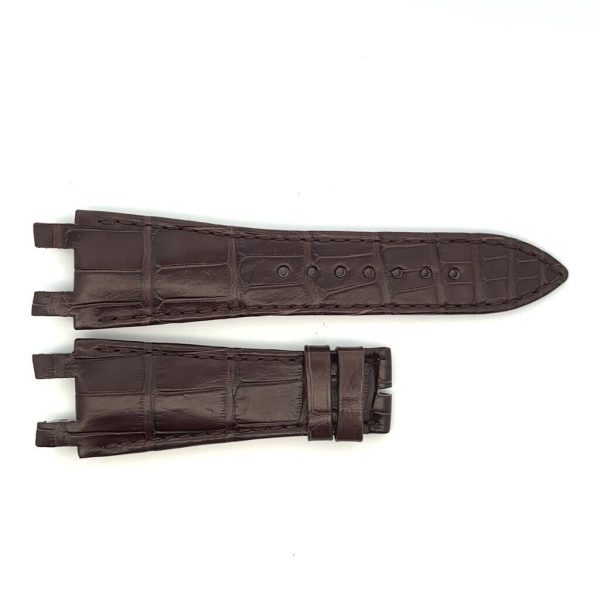 ULYSSE NARDIN 25MM X 18MM  DARK BROWN ALLIGATOR STRAP Online Sale