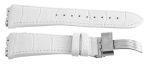 Aqua Master Men s 21mm Widens to 28mm White Leather Special Watch Band Strap Cheap