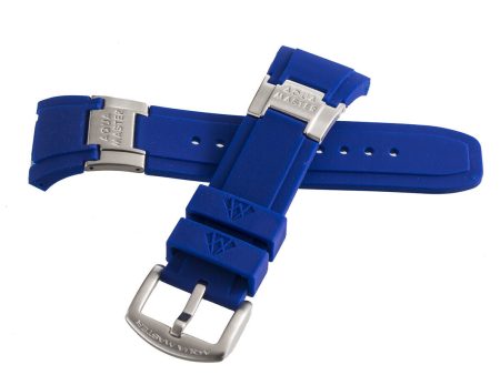 Aqua Master 28mm Blue Rubber Watch Band Strap W Silver Buckle Online Sale