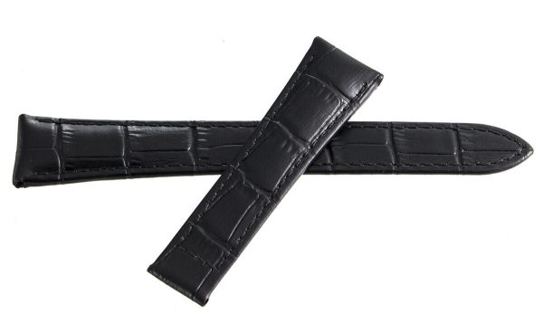 Raymond Weil Men s 20mm x 16mm Black Alligator Leather Watch Band Strap V1.17 Sale