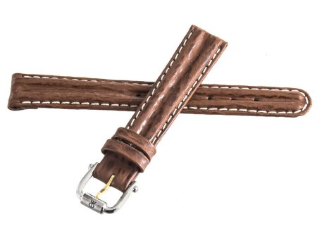 Revue Thommen 14mm Brown Leather Two-Tone Buckle Watch Band Strap NOS Online now