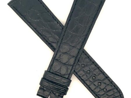 Cartier 21mm x 18mm Black  Leather Watch Band Strap Online Hot Sale