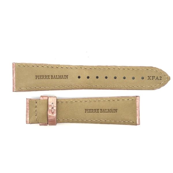 Women s Pierre Balmain 19mmx16mm Pink Genuine Leather Watch Band Strap Cheap