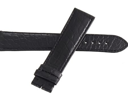 Cartier Tank Solo 21mm x 18mm Black Leather Watch Band Strap For Sale