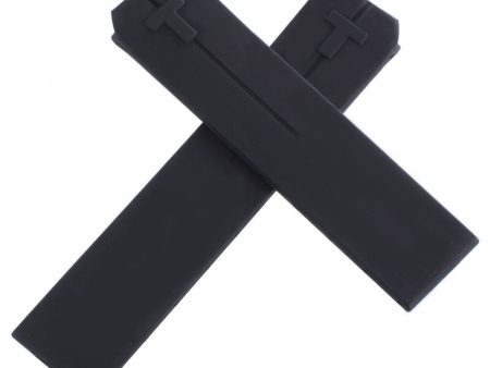 Authentic Tissot 20mm Men s Black Rubber Watch Band Strap T610014614 For Cheap