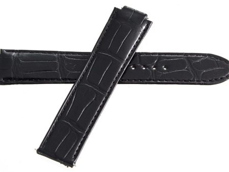 Cartier 20mm x 18mm Black Alligator Leather Watch Band KDAELK97 Online Hot Sale