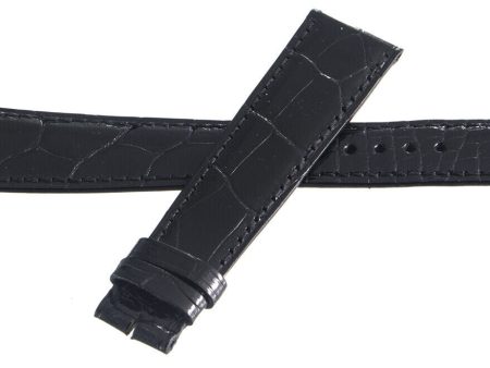 Zenith 21mm x 16mm Black Alligator Watch Band Strap 21-490 XL For Discount