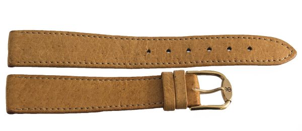 Revue Thommen 17mm Light Brown Leather Gold Buckle Watch Band Strap NOS Online now