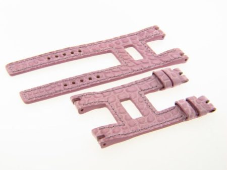 Genuine Roger Dubuis 11mm S Short Pink Crocodile Leather Watch Band Strap Discount