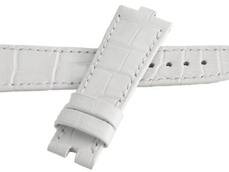 Vacheron Constantin Geneve 6mm x 16mm White Alligator Leather Watch Band GWE Hot on Sale