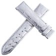 Authentic Van Der Bauwede 18x17mm Silver Tone Alligator Leather Watch Band NEW Online Hot Sale