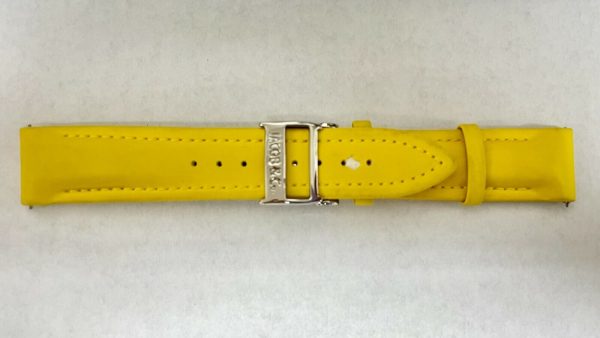 22mm x 20mm Jacob & Co Yellow Polyurethane Rubber Watch Band Strap For Cheap