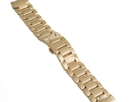 22mm Aqua Master Mens Gold Tone Stainless Steel Watch Band Bracelet Supply