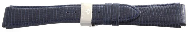 Aqua Master 20mm Widens to 24mm Dark Blue Leather Watch Band Strap Online Hot Sale