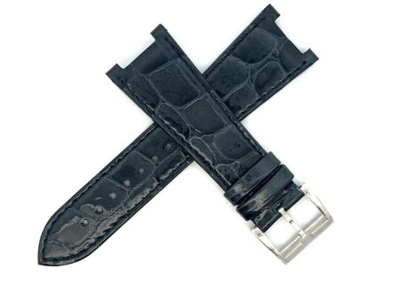 Women s Tissot 23mm Gray Patent Leather Silver Buckle Watch Band Strap Cheap