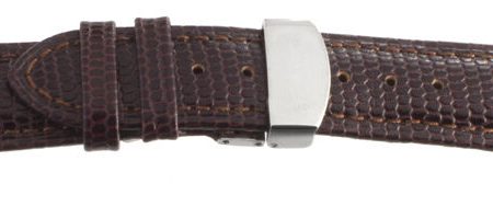 Aqua Ice 18mm Womens Dark Brown Leather Watch Band Strap Silver Tone Buckle For Sale