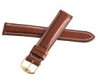 Revue Thommen 18mm Brown Leather Gold Buckle Watch Band NOS For Discount