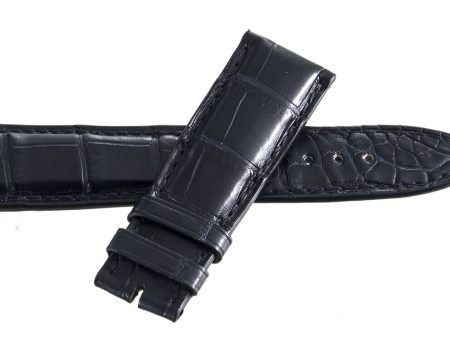 Ulysse Nardin 21mm x 18mm Dark Blue Alligator Leather Watch Band Discount