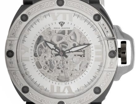 Aqua Master Men s Chrono Silver-Tone Silver Dial Watch 0.24ct Diamond W331 Online now