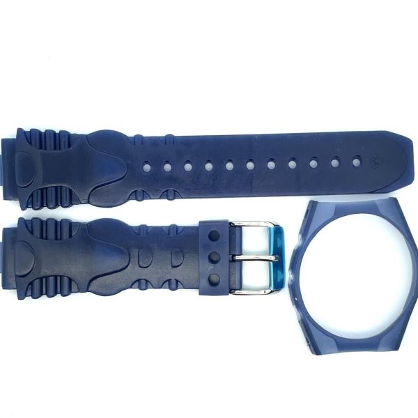 Aqua Master 24mm x 20mm Blue Rubber W Silver Buckle & Case Cover Watch w13M Online Hot Sale