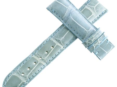 Authentic Van Der Bauwede 19x16mm Light Blue Alligator Leather Watch Band NEW For Discount